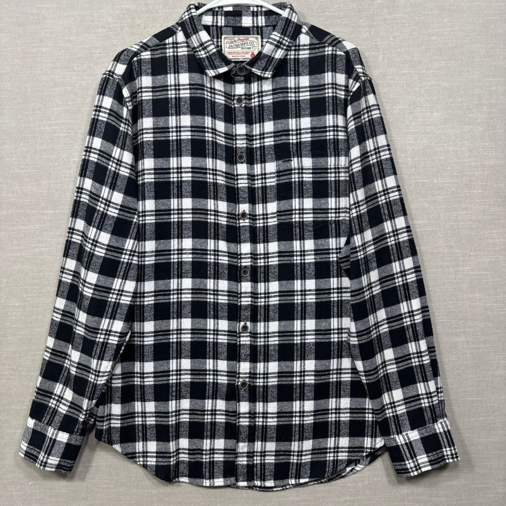 Jachs Mfg Co Plaid Flannel Shirt Men's XL Button Front Lumberjack